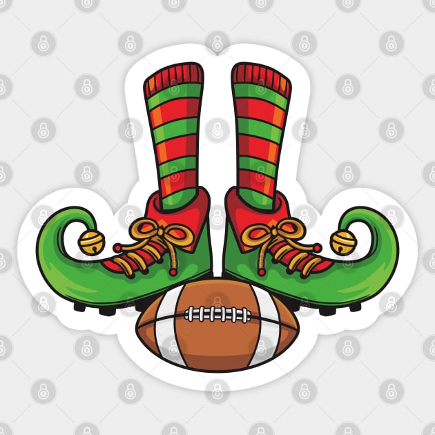 Football Christmas Elf Sticker by pmuirart